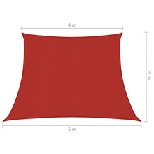 UnfadeMemory Tenda a Vela Sabbia, Vela Parasole Ombreggiante 160 g/m² in HDPE, Adatto per Esterni, Terrazza, Giardino, Prato (4/5x4 m, Rossa)