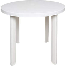 Dmora Tavolo Rotondo da Esterno, Made in Italy, 90x90x72 cm, Color Bianco
