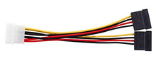 SaySure - 1pcs Serial ATA SATA 4 Pin IDE to 2 of 15 Pin HDD Power
