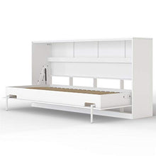SMARTBett Letto a Scomparsa Basic Letto Ribaltabile Letto a Muro (90x200 Orizzontale, Bianco)