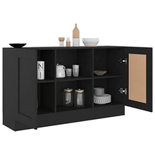 vidaXL Credenza Nera 120x30,5x70 cm in Truciolato