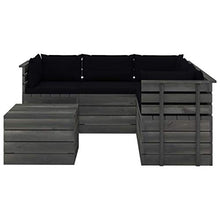 vidaXL Set Divani da Giardino su Pallet 6 pz con Cuscini Massello Pino