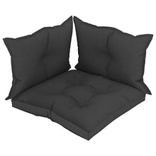 Goliraya Cuscini per Divani su Pallet 3 pz in Tessuto Nero/Grigio Talpa/Crema,Cuscino Quadrato,Cuscino da Esterno,Cuscino per Divano,Cuscino Pallet