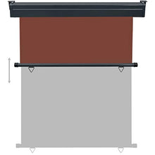 vidaXL - Tenda da sole laterale per balcone, 140 × 250 cm, colore: Marrone