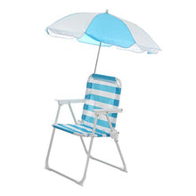 Sedia azzurra con ombrellino parasole per bambini Azzurra