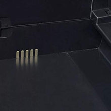 Cikonielf Armadio in plastica per esterni, 97 x 38 x 87 cm, con 2 ripiani e 3 ante, nero e grigio