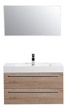 Mobile bagno T730 rovere sbiancato - Specchio opzionale, Specchio:Senza specchio