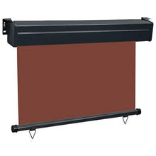 vidaXL - Tenda da sole laterale per balcone, 100 × 250 cm, colore: Marrone