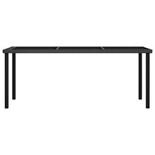SKM Set da Pranzo da Giardino 9 pz in Polyrattan Nero (63.85kg)