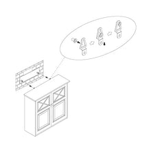 Teamson Home Dawson Arredo Bagno Pensile Con 2 Porte Grigio EHF-6810G