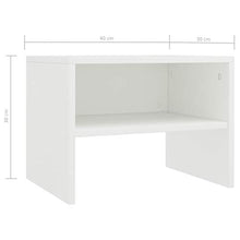 Lasamot Comodino in truciolare, Comodino Camera da Letto Stile Moderno 40 x 30 x 30 cm (Larghezza x profondità x Altezza) Bianco Set 1 Pezzi