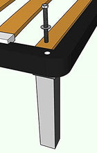 Générique PL250NC30 - Gambe per letto/rete X4, in metallo, diametro 30, altezza: 25 cm, colore: Nero