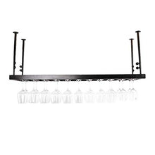 MQJ Scaffale per Vino, Bar, Ristorante, Appeso, Portabicchiere per Vino, Scaffale per Muro a Soppalco Metallo Strisciale da Soffitto Storage S Appeso Bottiglia Di Vino e Occhiali Portabicchieri, Bron