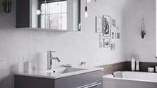 Set di mobili da bagno Firenze 80 2 parti antracite e armadio a specchio