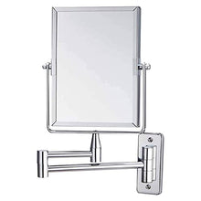 Specchio Trucco, Specchio Ingranditore Doppio Lato, Specchio Ingranditore da Parete Bagno, 3X Ingrandimento, Specchio da Parete Girevole 360 °, allungabile con Finitura cromata e Braccio Pieghevole