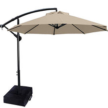 ABCCANOPY - Ombrellone a sbalzo da giardino con manovella e base a croce, per esterni, mercato, terrazza, cortile, piscina e spiaggia, oltre 12 colori, altezza: 3 m