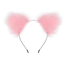 RianGor Set di collari in Acciaio Inossidabile a 7 Pezzi con Pelliccia di Volpe e Coda di Volpe con Clip Neutra (Rosa)