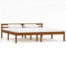 FAMIROSA Giroletto con 2 Cassetti Marrone Miele Legno di Pino 180x200 cm-0524