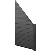Mendler Pannello supplementare frangivento Obliquo DX Privacy Sarthe WPC Alluminio Premium 95cm Antracite