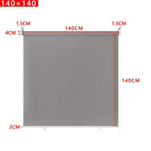 HENGMEI Tenda da sole verticale per balconi e terrazze, 140 x 140 cm