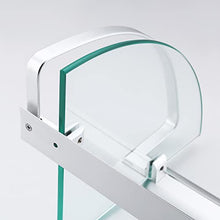 Umi. Essentials Bathroom Glass Corner Shelf with Towel Bar 2-Tier Wall Mounted Extra Thick Tempered Glass Aluminum Silver Sand Sprayed, A4123B