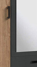 Moderno modo imitazione quercia porta girevole specchio dell'armadio porta dell'armadio 4, comprendente due mirroring porta rapidamente e facilmente assemblata,180 cm