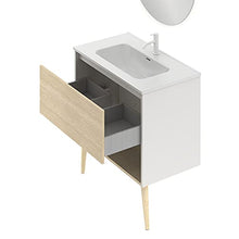 Amizuva Nara Mobile da bagno, in legno, 80 cm, 3 pezzi