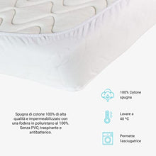 Ti TIN | Coprimaterasso Culla Bebé 100% Cotone | Coprimaterasso Regolabile Impermeabile e Traspirante con Elastico |100% Poliuretano Federa in Spugna Antibatterico | Culla 60x120 cm