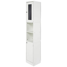 Armadio a Colonna da Bagno 28.8 x 29.8 x 179.5 cm Mobile Alto Colonna Bagno Armadio verticale Armadietto a specchio da bagno alto
