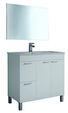 13Casa Atena B8 Set Mobile Bagno e Specchio, Melamina, Bianco
