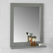SoBuy Specchiera Bagno con mensole Grigio Specchio L40*A50*P10 cm, FRG129-SG