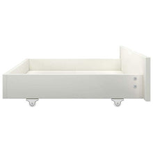 Tidyard Giroletto con 2 Cassetti Bianco in Massello di Pino 100x200 cm,Robusto e Resistente