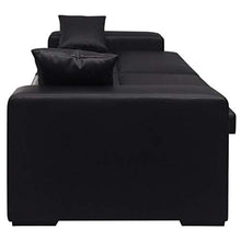 vidaXL Divano Letto Pelle Sintetica Nero Divanetto Poltrona Sofà Canapé Sala
