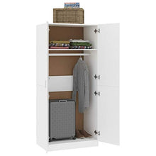 Tidyard Armadio Bianco 80x52x180 cm in Truciolato