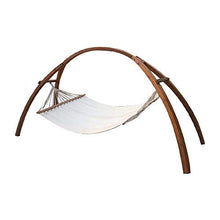Supporto per amaca in legno ad arco per esterni, include amaca in cotone, capacità 204,1 kg, 2 adulti, 14 piedi