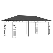 E E-NICES Gazebo con Zanzariera 6x3x2,73 m Antracite