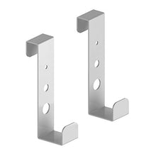 Set 2 pezzi portasciugamano per box doccia – gancio appendi asciugamano in alluminio - grigio