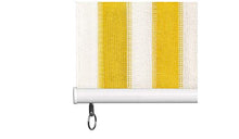 Zerone - Tenda a rullo per esterni, per balconi, giardini, cortili, giallo/bianco, 100 x 140 cm