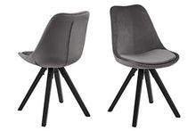 Amazon Brand - Movian Arendsee - Set da 2 sedie sala da pranzo, 55 x 48,5 x 85 cm, grigio