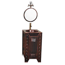 ZTGL Set di Mobili da Bagno Mobili da Bagno Mobili di Stoccaggio in Stile Industriale,Rosso,with Mirror