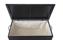 Mendler Baule Contenitore da Esterno HWC-D88 polyrattan ~ Premium 170l Nero