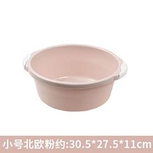 LIMMC - Lavandino per la casa, in plastica, Grande, lavabo Rotondo Spesso, Colore: Rosa/Blu