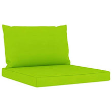 vidaXL Cuscini per Divano Pallet 2 pz Verde Brillante in Tessuto