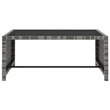 vidaXL - Lettino prendisole 2 pezzi, con tavolo in polyrattan, colore: Grigio