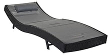 Mendler Lettino Regolabile da Esterno Savannah Acciaio polyrattan 220x70x88cm Antracite con Cuscino Grigio
