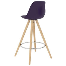 vidaXL Sgabelli da Bar 2 pz Viola in PP e Legno Massello di Faggio