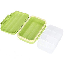 HERCHR Portapillole settimanale, Dispenser per farmaci da Viaggio con 8 Griglie(Verde)
