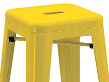 Duhome 1 Sgabello da Bar in Metallo Nero impilabile Altezza del Sedile 77 cm Robusto e intramontabile Selezione Colore 665D, Colore:Nero, Materiale:Metallo