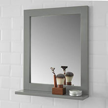 SoBuy Specchiera Bagno con mensole Grigio Specchio L40*A50*P10 cm, FRG129-SG