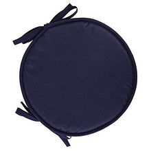 eewopjkj Cuscini Rotondi per Sedia da Pranzo Confezione da 2 con Lacci Cuscini per sedili universali Cuscini da Esterno per Interni Cucina da Giardino-Navy 30x30cm (12x12in)